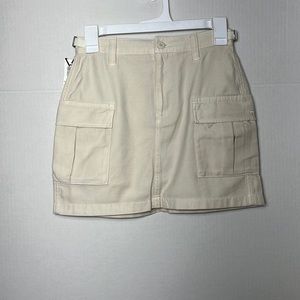 NWT TNA color GD Birch Supply Cargo Micro Skirt